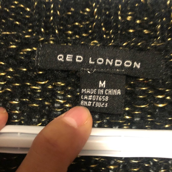 GED Longdon Knit Cardigan V-neck Long Sleeve Ribbed Vegan Fibres Medium C - Picture 4 of 8